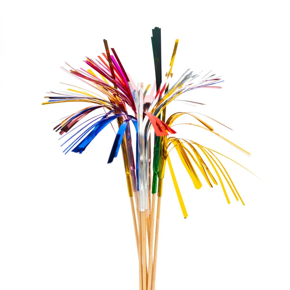 Festpinner - Assorterte farger - 24 cm - 10-pakning - Cake Picks