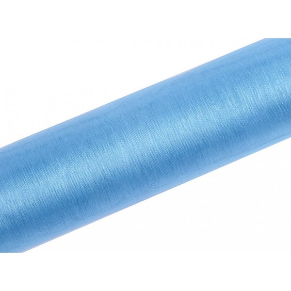 Organzastoff - 0,16x9 m - Lys bl