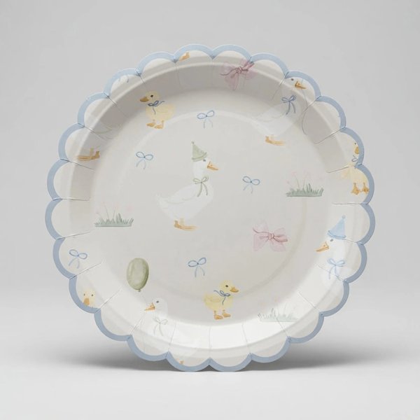 Papptallerkener - Bursdagsand - 22 cm - Lavendelblå - 8-pakning Papptallerkener - Bursdagsand - 22 cm - Lavendelblå - 8-pakning