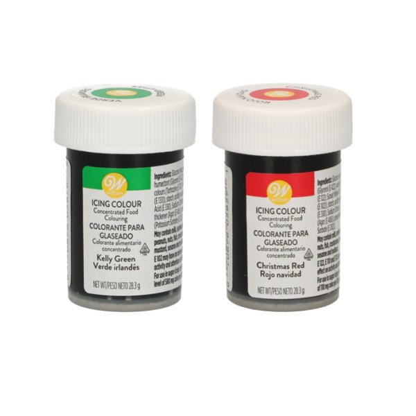 Julepastafarger - Rød, Grønn - 2 x 28 g - Wilton Julepastafarger - Rød, Grønn - 2 x 28 g - Wilton
