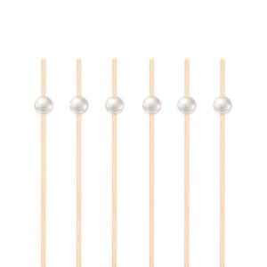 Snackpinner/Drikkepinner - Perle - 12 cm - 25 stk