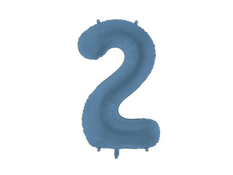 Nummerballong – Marineblå – 86 cm – Nummer: 2 – Tallballonger, Ballonger