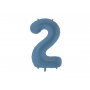 Nummerballong - Marinebl� - 86 cm - Nummer: 2