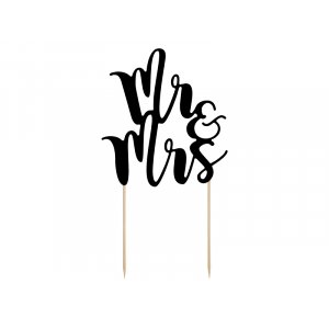 Kaketopper - Herr og fru - Svart