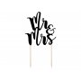 Cake Topper - Mr & Mrs - Svart