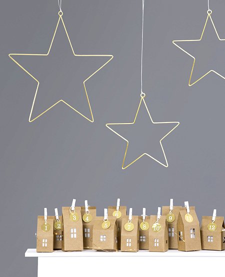 Metallstjerner - 2-pakning gull