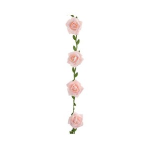 Girlander med rosa roser - 120 cm