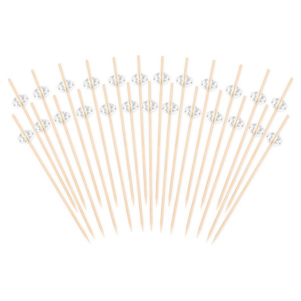 Snackpinner/Drikkepinner - Diamant - 12 cm - 25 stk Snackpinner/Drikkepinner - Diamant - 12 cm - 25 stk