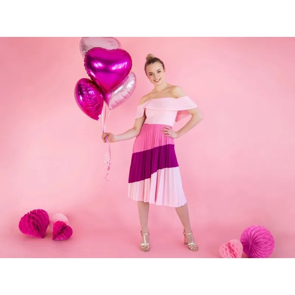 Folieballong - Hjerte m�rk rosa - 45 cm