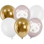 Ballongbukett - Teddybjørn/Gullkrom - 6-pakning Ballongbukett - Teddybjørn/Gullkrom - 6-pakning