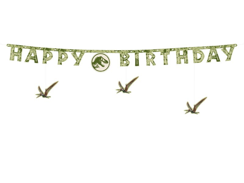 Gratulerer med dagen-banner Jurassic World – Mix – Festdekorasjoner