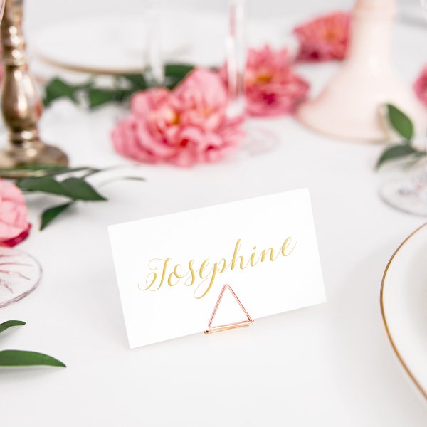 Kortholder - Trekanter - Rosegull - 10-pakning