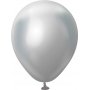 Miniballonger ensfargede - Premium 13 cm - Sølvkrom - 25-pakning