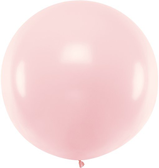 Kjempestor ballong ensfarget - lys rosa - Størrelse: 1m - Kjempeballonger, Ballonger