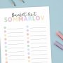 Bucket list - Sommarlov - Pastell