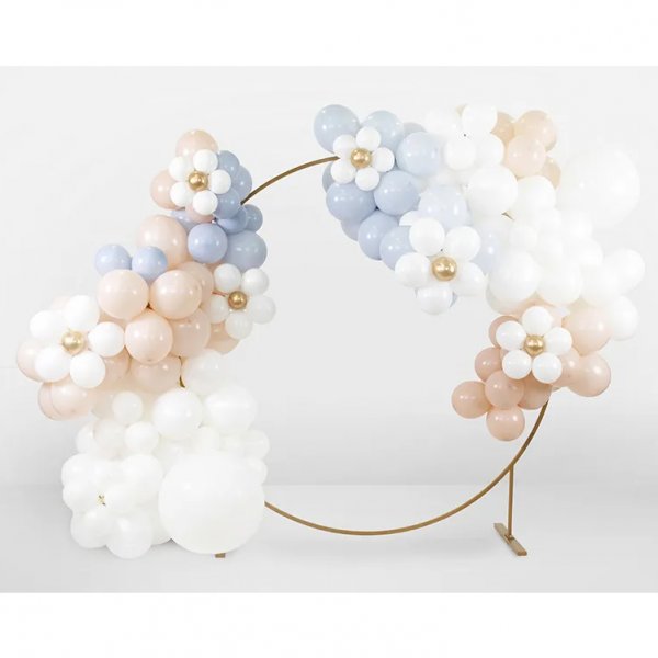 Ballongsett - Blomster - Hvit/Gull