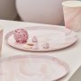 Papptallrikar - Rosa marmor