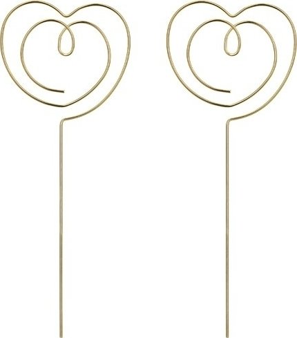 Kaketopper - Hjerter - Gull - 2-pakning Kaketopper - Hjerter - Gull - 2-pakning