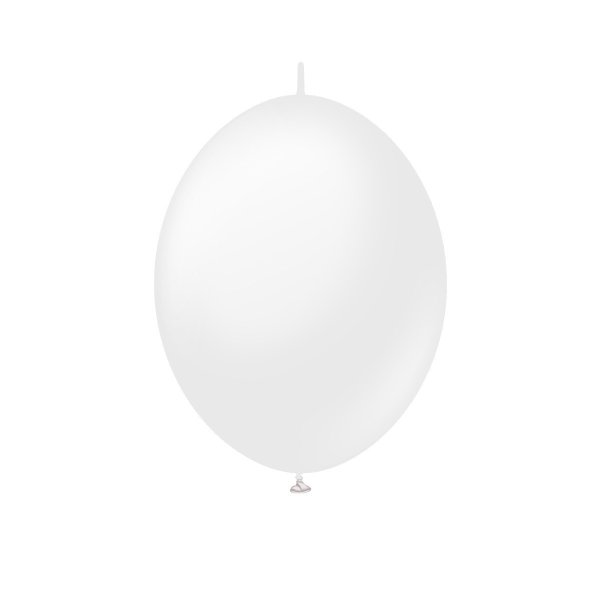 Lateksballonger - K-Link - Opaque Satin Snow White - 30 cm 50-pakning Lateksballonger - K-Link - Opaque Satin Snow White - 30 cm 50-pakning