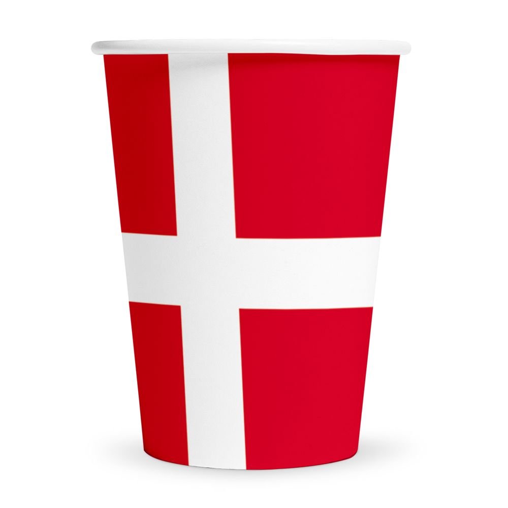 Pappkrus – Danmark – 210 ml – 8-pakning – Papirkopper, Borddekking