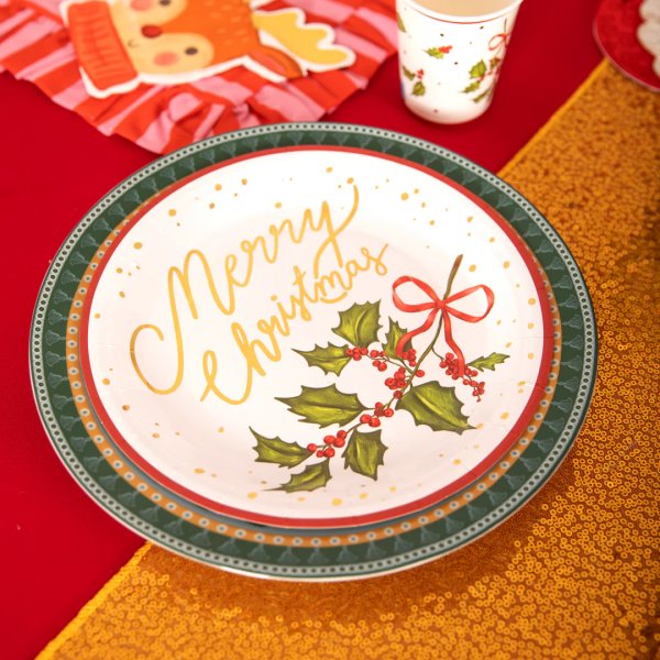 Papptallerkener - God Jul - 23 cm - 10-pakning Papptallerkener - God Jul - 23 cm - 10-pakning