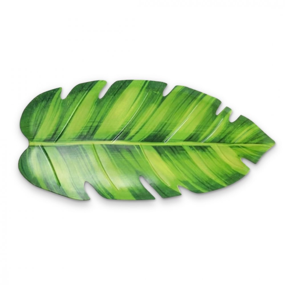 Papptallerkener - Bananblad - Aloha - 32 x 15 cm - 3-pakning - Glass, Borddekking