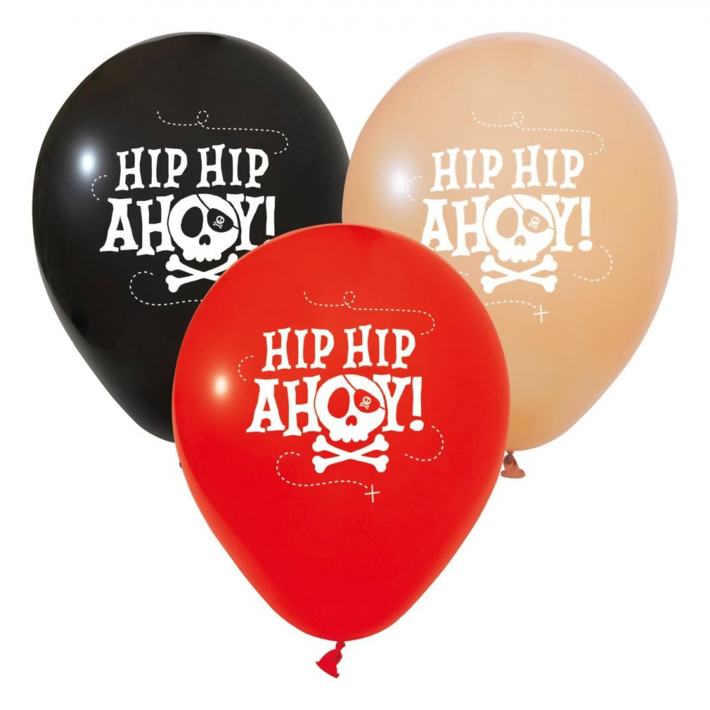 Ballonger – Pirat Hipp Hipp Ahoy – 6-pakning – Ballonger med trykk, Ballonger
