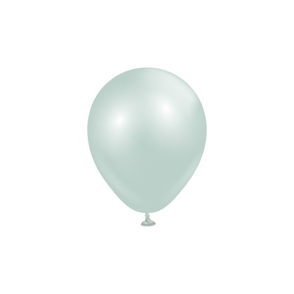 Miniballonger ensfargede - Premium 13 cm - Aura Ice Mint - 25-pakning