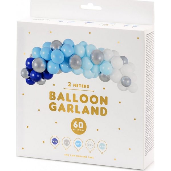 Ballongbue - 2 m - Blå/Hvit/Sølv Ballongbue - 2 m - Blå/Hvit/Sølv