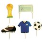 Kaketopper - Fotball - Scrapcooking - 5 stk Kaketopper - Fotball - Scrapcooking - 5 stk