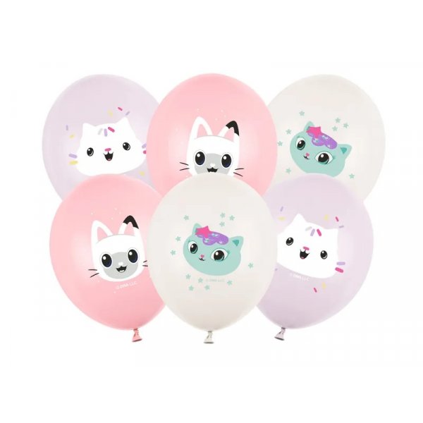 Pastellballonger - Gabbys dukkehus - 6-pakning Pastellballonger - Gabbys dukkehus - 6-pakning