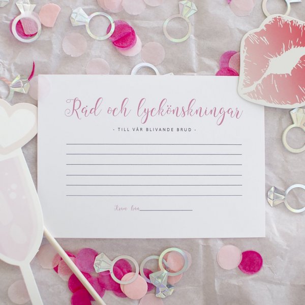 Rdskort - Utdrikningslag - Rd og lykkenskninger - 8-pakning