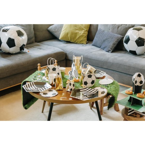 Servietter med fotball - Svart - 16-pakning Servietter med fotball - Svart - 16-pakning