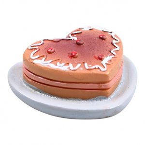 Julenissetilbehør - Hjerteformet kake Julenissetilbehør - Hjerteformet kake