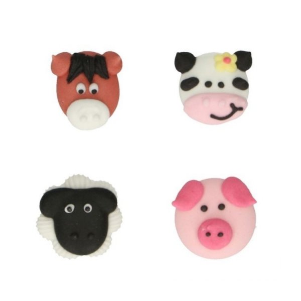 Sukkerdekorasjoner - Gårdsdyr - FunCakes - 12 stk Sukkerdekorasjoner - Gårdsdyr - FunCakes - 12 stk