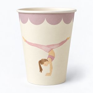 Pappkopper - Gymnastikk - Lavendelbl� - 8-pakning