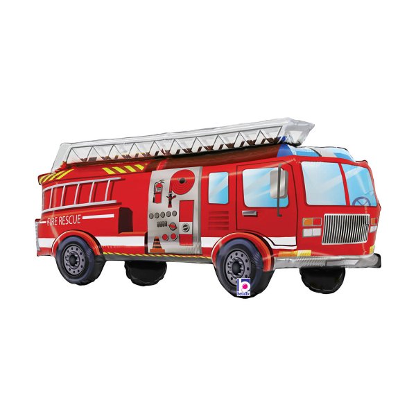 Folieballong - Brannbil - R�d - Form - 62 cm