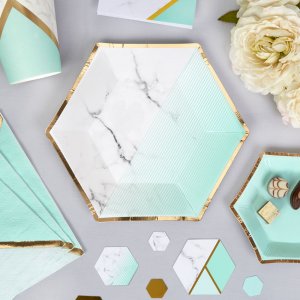 Desserttallerkener - Color Block - Mint - 8-pakning Desserttallerkener - Color Block - Mint - 8-pakning