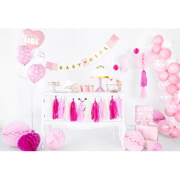 Papirkopper - Rosa - Gullkant - 6-pakning