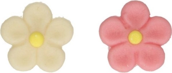 Marsipanblomster - Hvit/rosa - Funcakes - 12 stk Marsipanblomster - Hvit/rosa - Funcakes - 12 stk