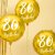 Rund folieballong - Guld - 80th Birthday