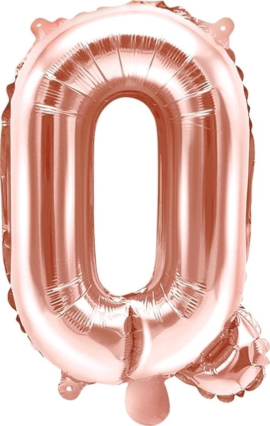 Bokstavballonger – Roségull – 35 cm – Bokstav: Q – Bokstavballonger, Ballonger
