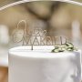 Cake Topper - Just Married - Sage Wedding