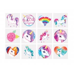 Tatoveringer - Enhjørninger - 12 stk Tatoveringer - Enhjørninger - 12 stk