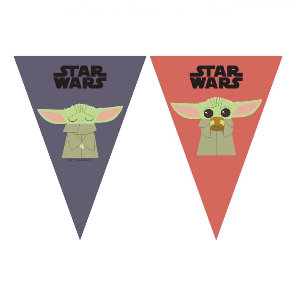 Vimpelgirlander Star Wars The Mandalorian 9-pakning – Vimpler til fester, Festdekorasjoner
