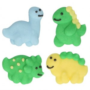 Sukkerdekorasjoner - 12-pakning - Dinosaurer