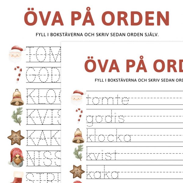 Skriv ordene - Store og små bokstaver Skriv ordene - Store og små bokstaver