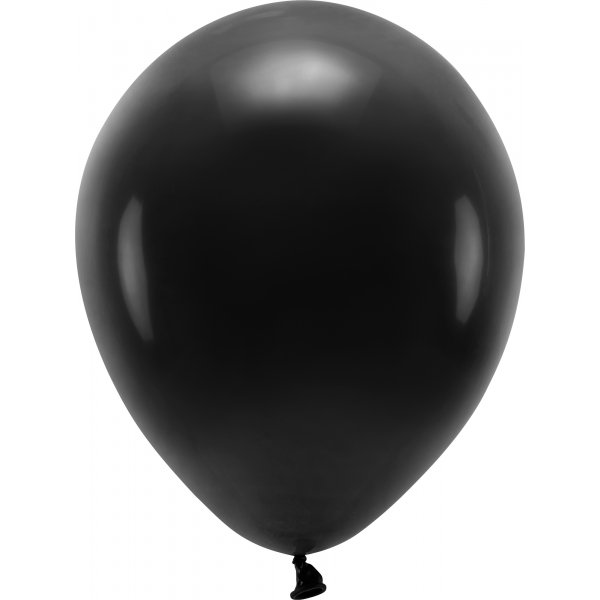 Ensfargede ballonger - Øko 30 cm - Svart - 10-pakning Ensfargede ballonger - Øko 30 cm - Svart - 10-pakning