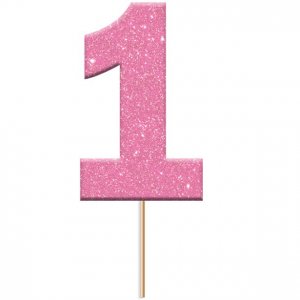 Kakespenner - 1 - Rosa/Glitter - 12-pakning Kakespenner - 1 - Rosa/Glitter - 12-pakning