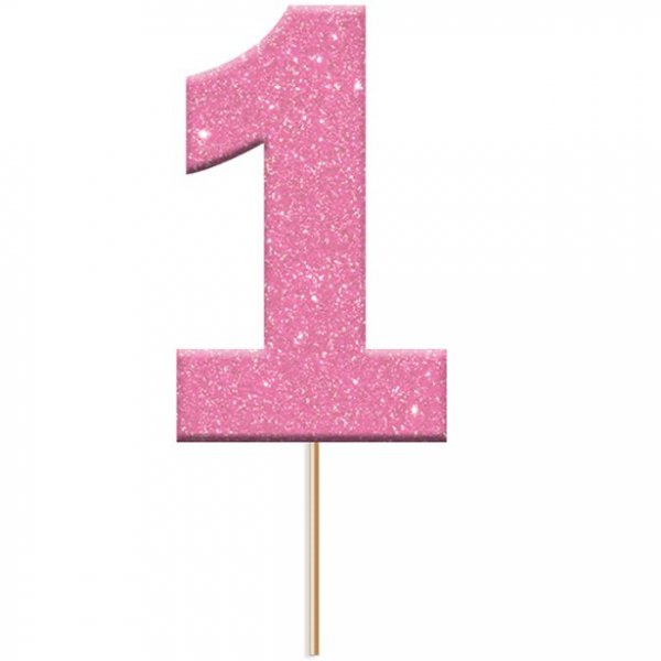 Kakespenner - 1 - Rosa/Glitter - 12-pakning